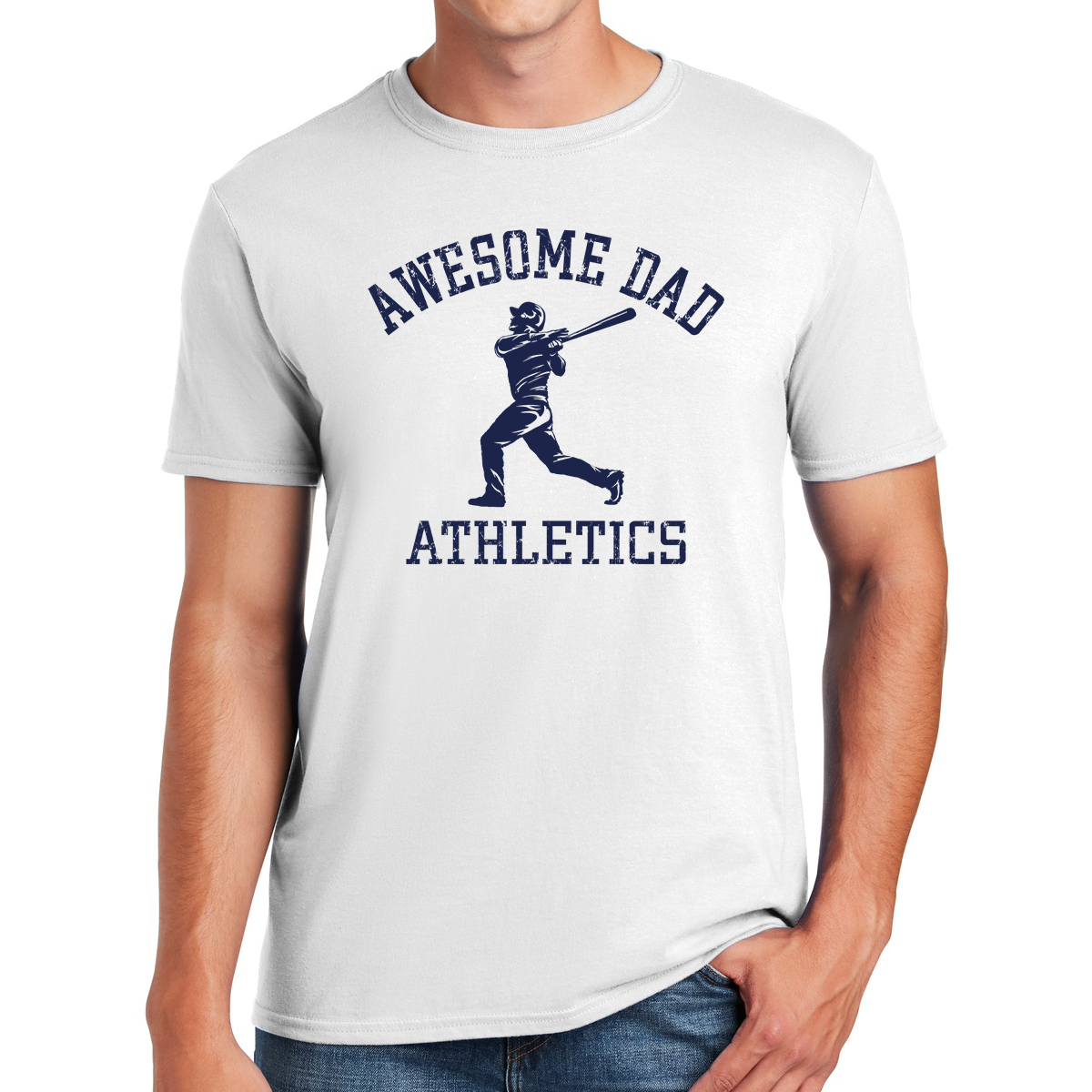 Awesome Dad Athletics Baseball Player Step Up to the Plate in Style Gifts for Dads T-shirt