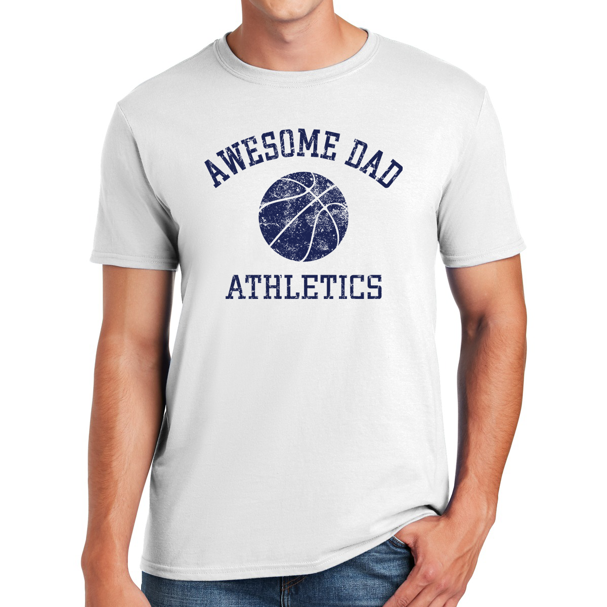 Awesome Dad Athletics Basketball Ball Dribble with Swag Gifts for Dads T-shirt