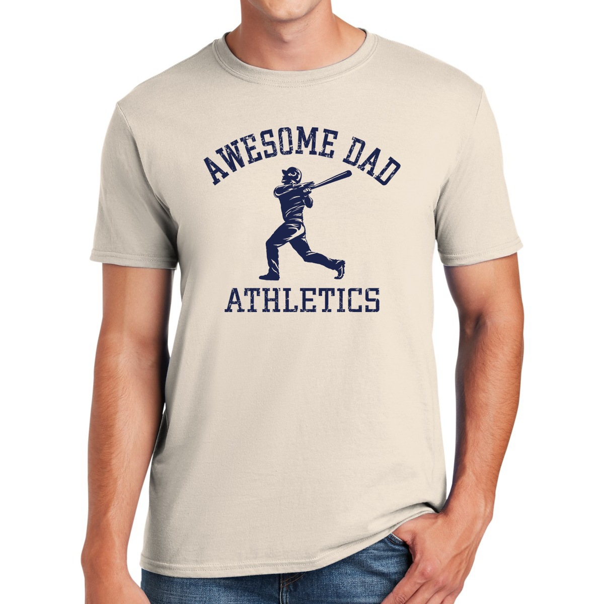 Awesome Dad Athletics Baseball Player Step Up to the Plate in Style Gifts for Dads T-shirt