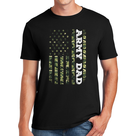 Army Dad Strong at Home and in Service Awesome Dad T-shirt