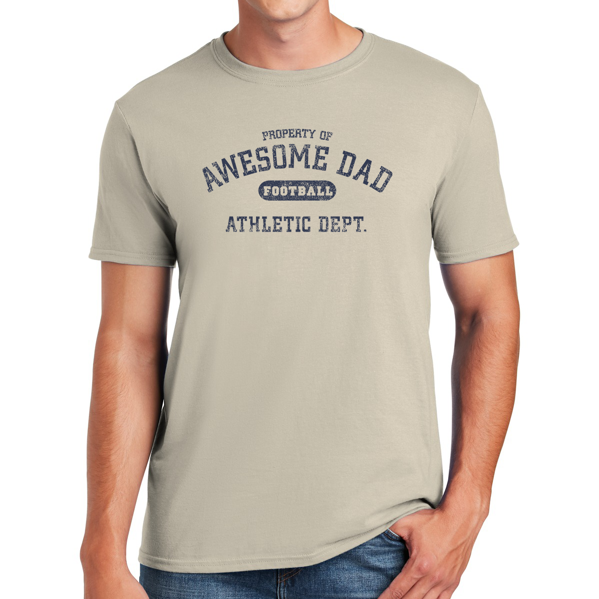 Property Of Awesome Dad Football Athletic Dept. Gifts for Dads T-shirt