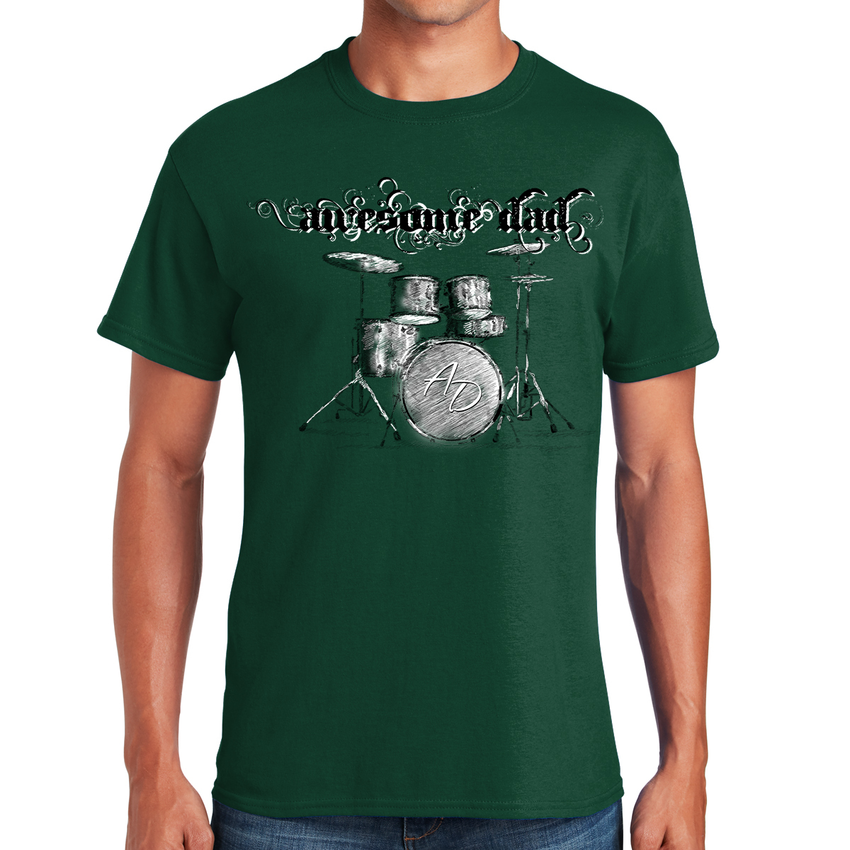 Awesome Dad Drum Player Keeping The Beat Of Fatherhood Gift For Dads T-shirt