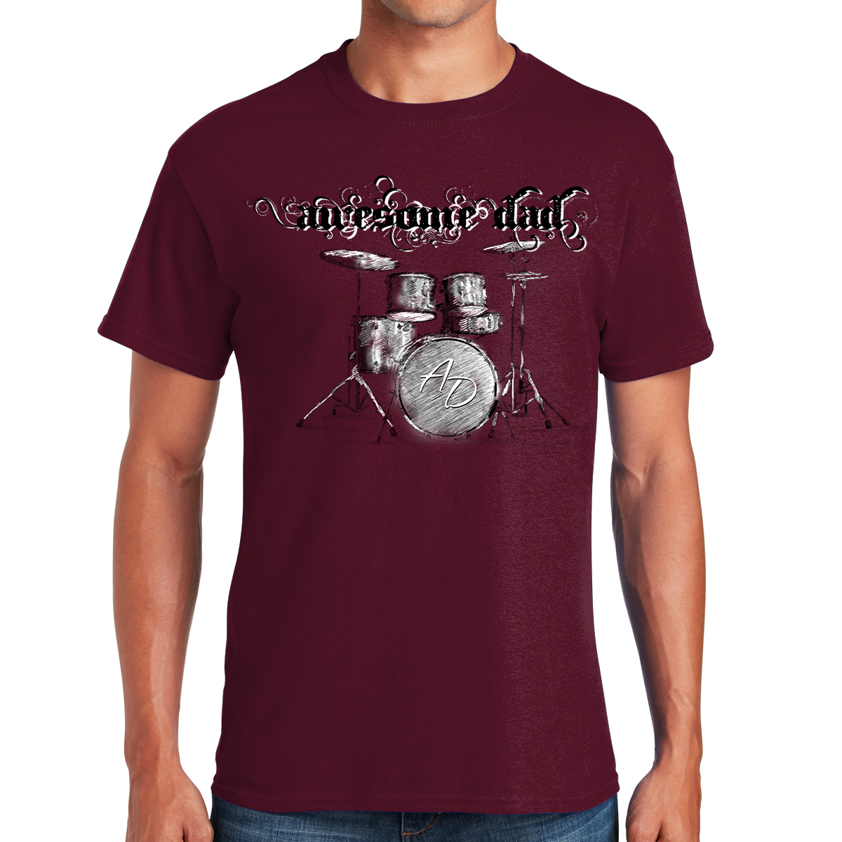 Awesome Dad Drum Player Keeping The Beat Of Fatherhood Gift For Dads T-shirt