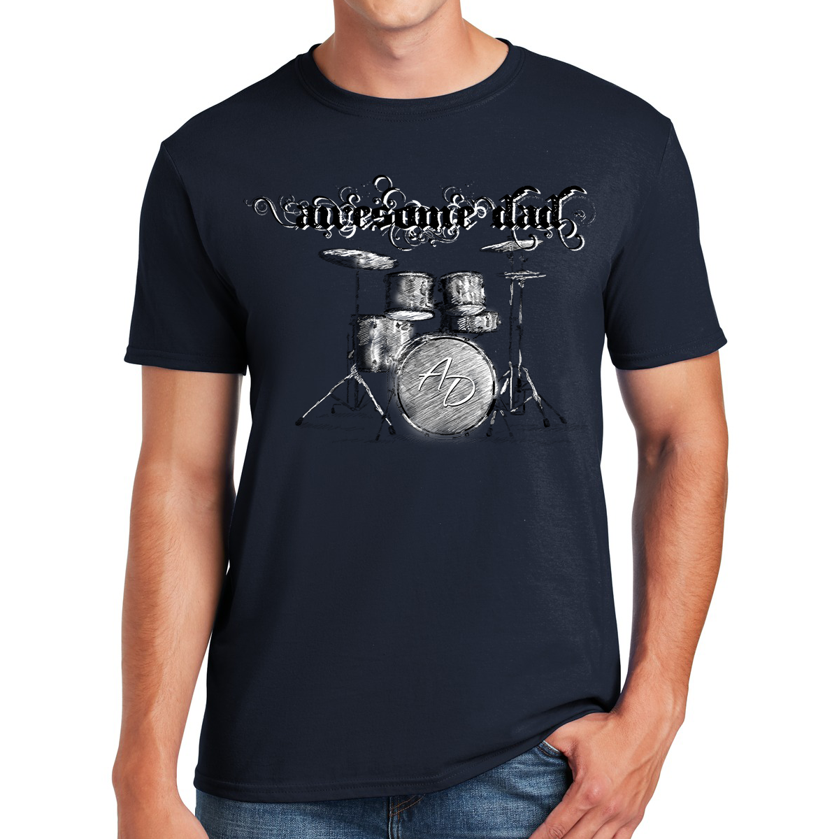 Awesome Dad Drum Player Keeping The Beat Of Fatherhood Gift For Dads T-shirt