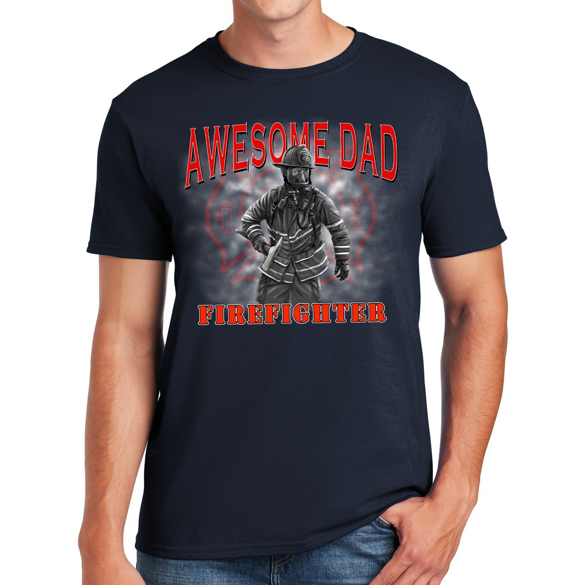Awesome Dad Firefighter Igniting Fatherhood With Courage And Love Gift For Dads T-shirt