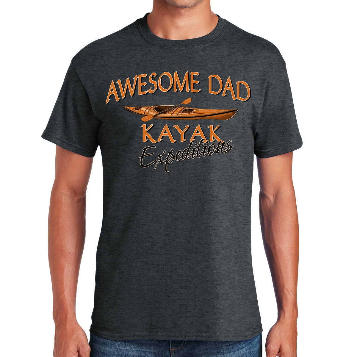 Awesome Dad Kayak Expeditions Paddling Through Fatherhood Adventures Gift For Dads T-shirt