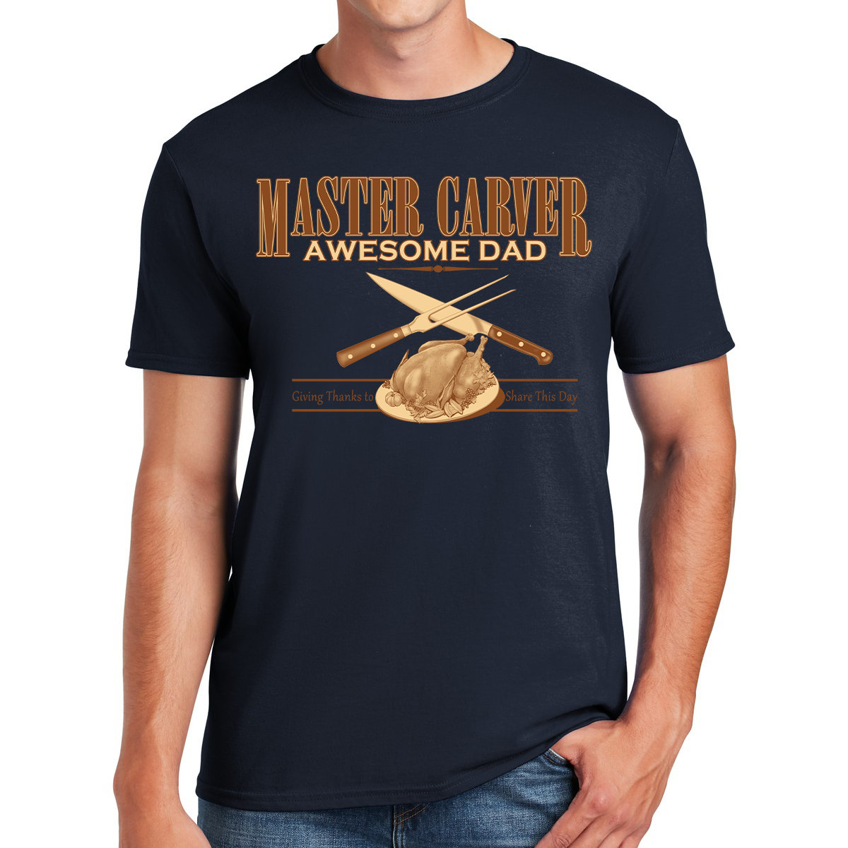 Awesome Dad Master Carver Giving Thanks To Share This Day Gift For Dads T-shirt