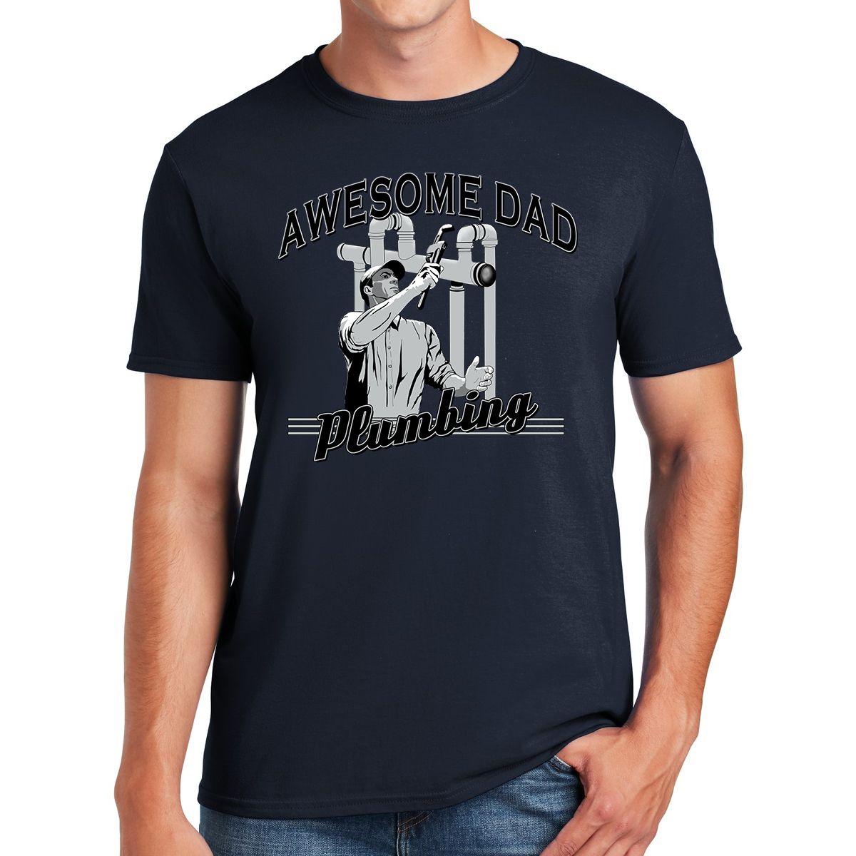 Awesome Dad Plumbing Fixing Leaks Gift For Dads T-shirt