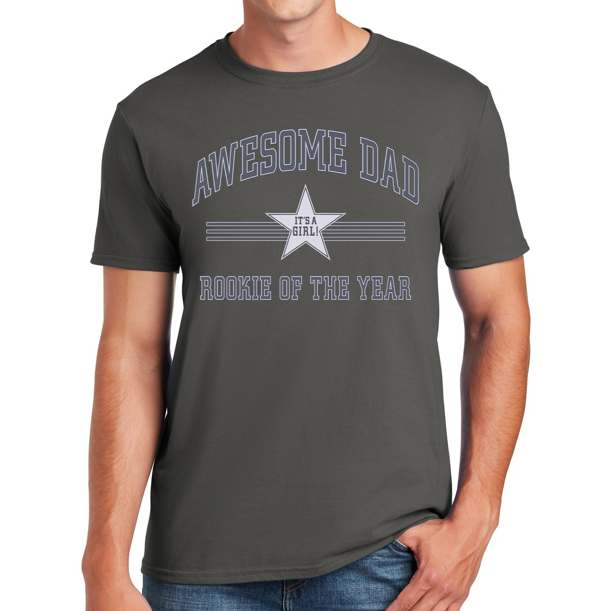 Awesome Dad Rookie Of The Year It's A Girl Welcoming Our Little Princess Gift For Dads T-shirt
