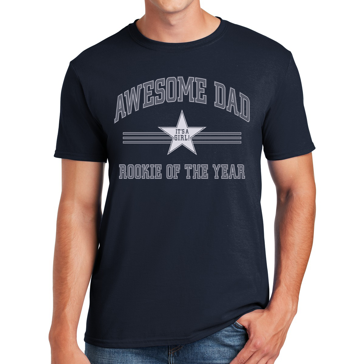 Awesome Dad Rookie Of The Year It's A Girl Welcoming Our Little Princess Gift For Dads T-shirt