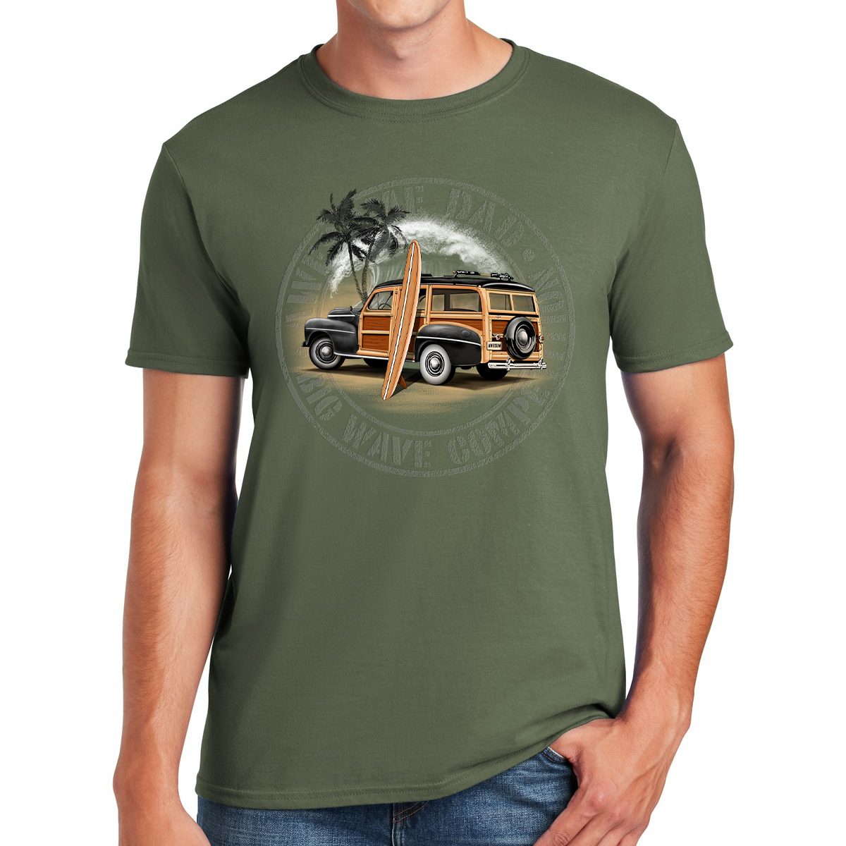Awesome Dad Surfer Woody Riding The Waves Of Fatherhood In Style Gift For Dads T-shirt