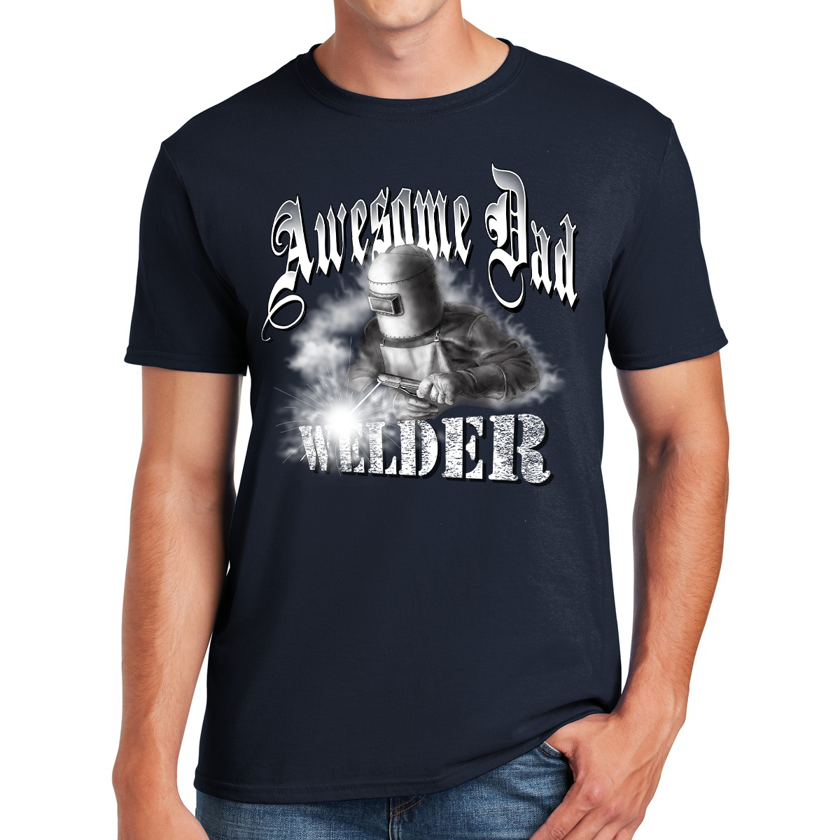 Awesome Dad Welder Forging Bonds And Metal Gift For Dads T-shirt