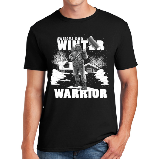 Awesome Dad Winter Warrior Embracing The Cold With Love Gift For Dads T-shirt