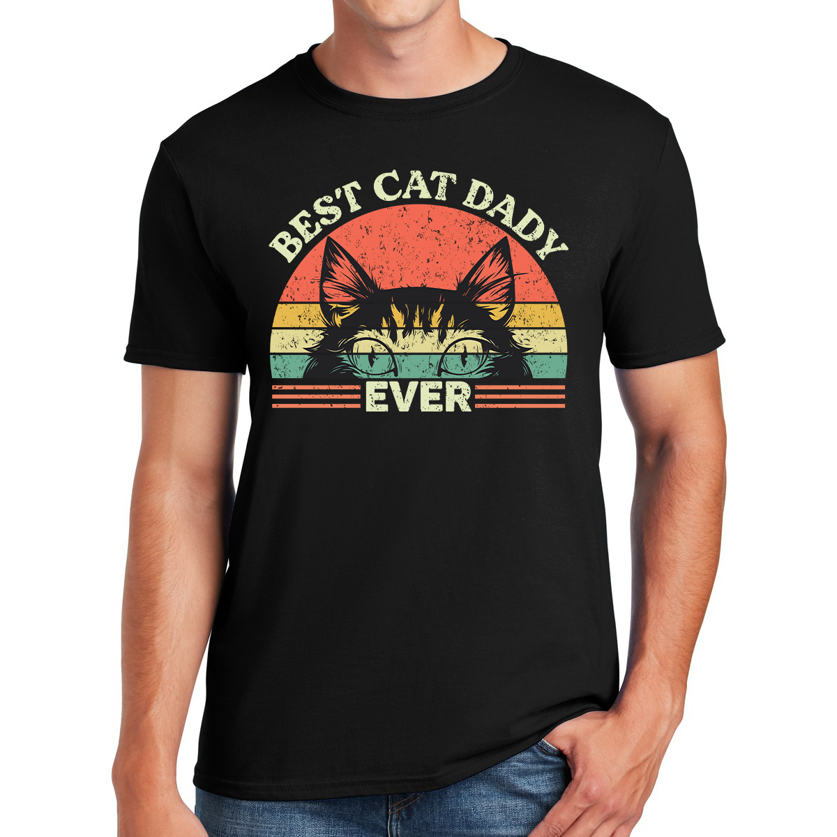 Best Cat Daddy Ever Paws And Love In Perfect Harmony Awesome Dad T-shirt