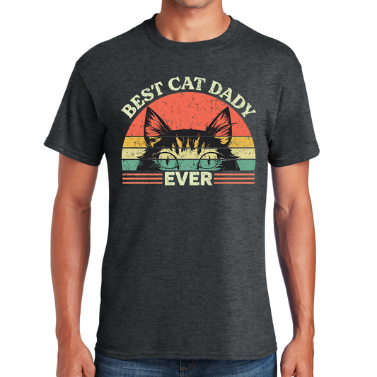 Best Cat Daddy Ever Paws And Love In Perfect Harmony Awesome Dad T-shirt