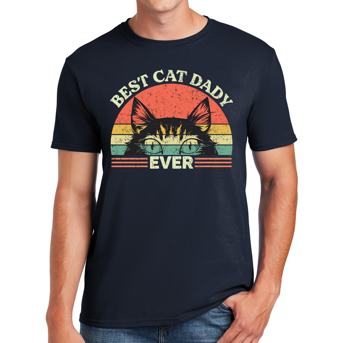 Best Cat Daddy Ever Paws And Love In Perfect Harmony Awesome Dad T-shirt