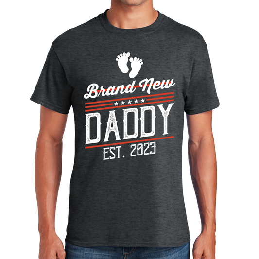 Brand New Daddy Est. 2023 Welcome To Fatherhood Awesome Dad T-shirt