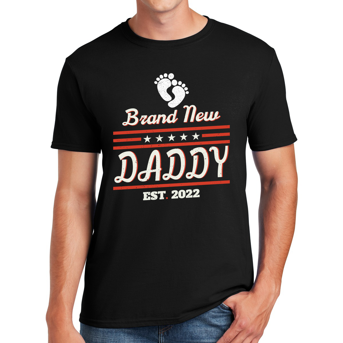 Brand New Daddy Est. 2022 Celebrating Fatherhood Awesome Dad T-shirt