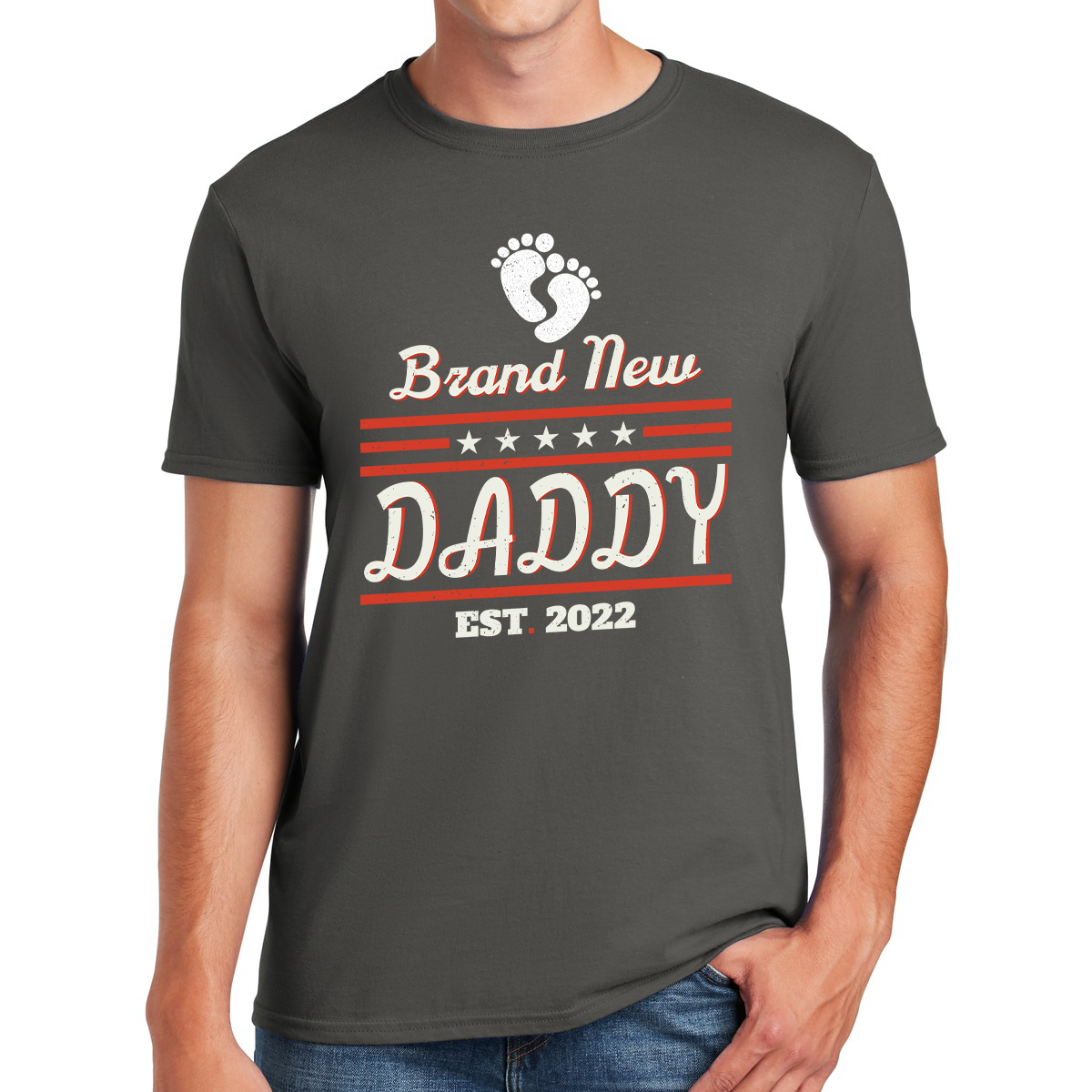 Brand New Daddy Est. 2022 Celebrating Fatherhood Awesome Dad T-shirt