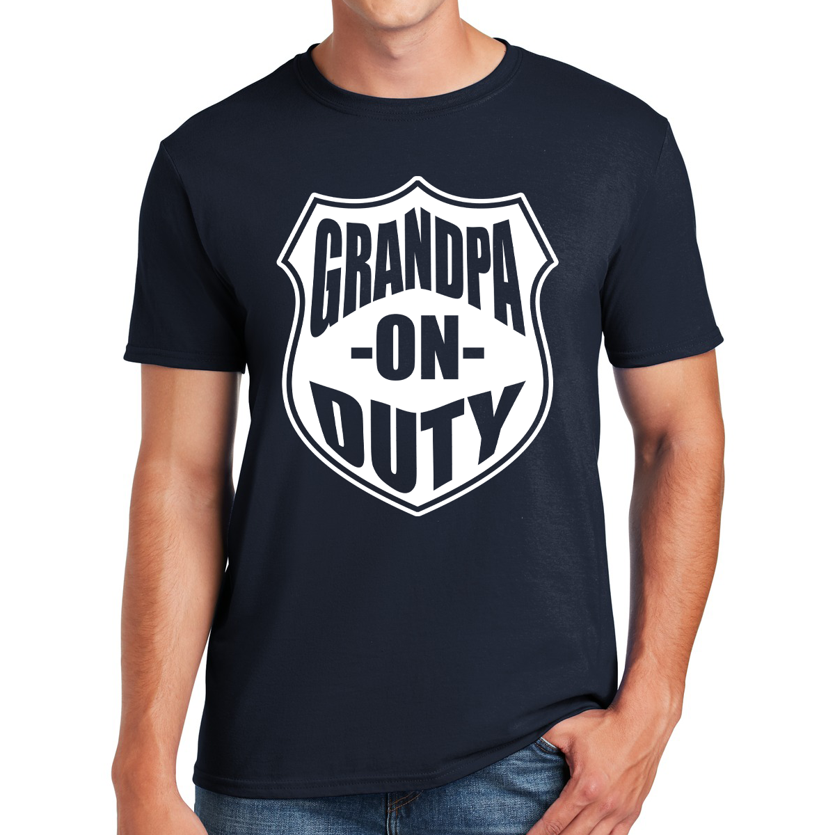 Grandpa On Duty Embracing Grandparenthood With Love And Care Gift For Grandpa T-shirt