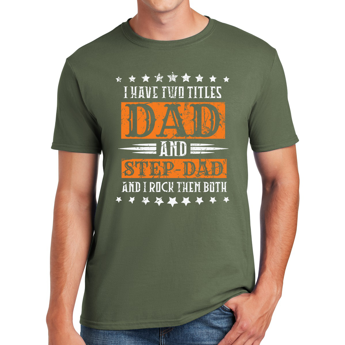 I Have Two Titles Dad And Step-Dad And I Rock Them Both Vintage Style Awesome Dad T-shirt