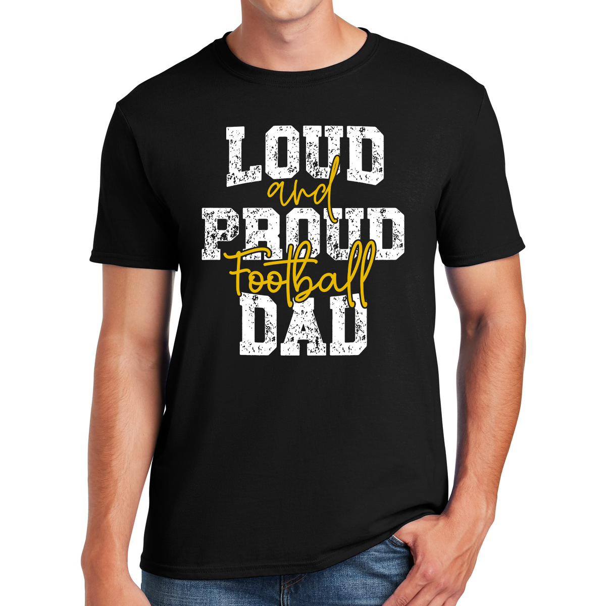 Loud and Proud Football Dad Gift For Dads T-shirt