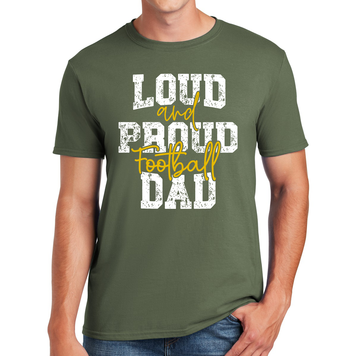 Loud and Proud Football Dad Gift For Dads T-shirt