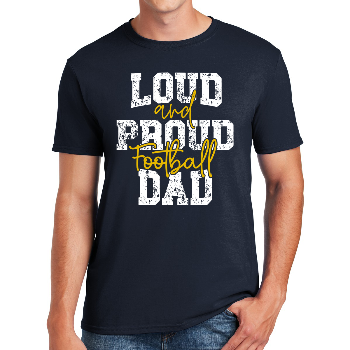 Loud and Proud Football Dad Gift For Dads T-shirt