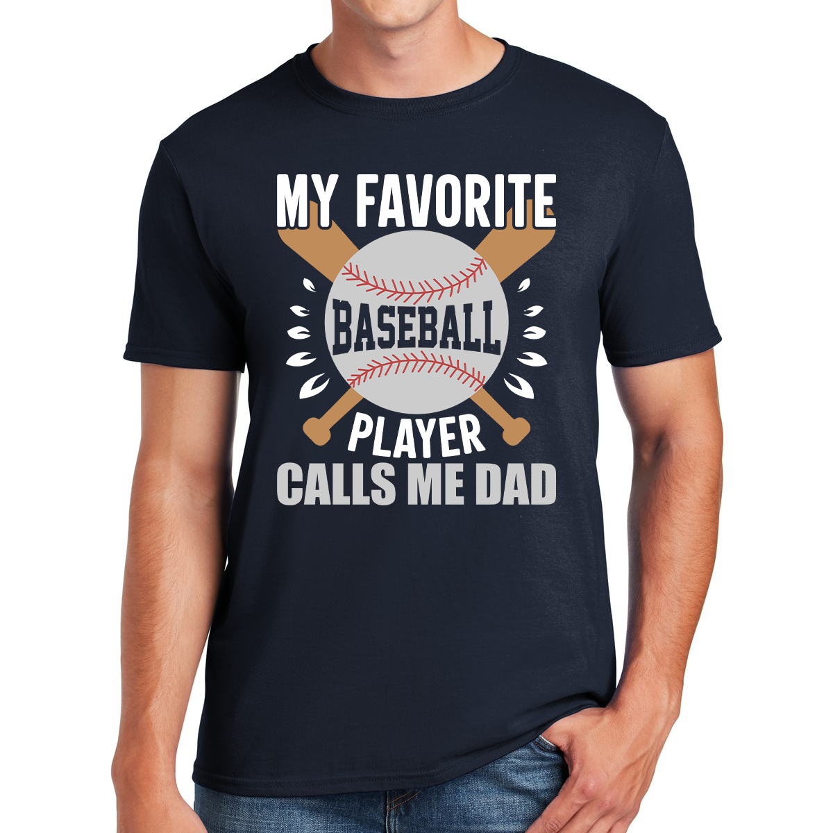 My Favorite Baseball Player Calls Me Dad Gift For Dads T-shirt