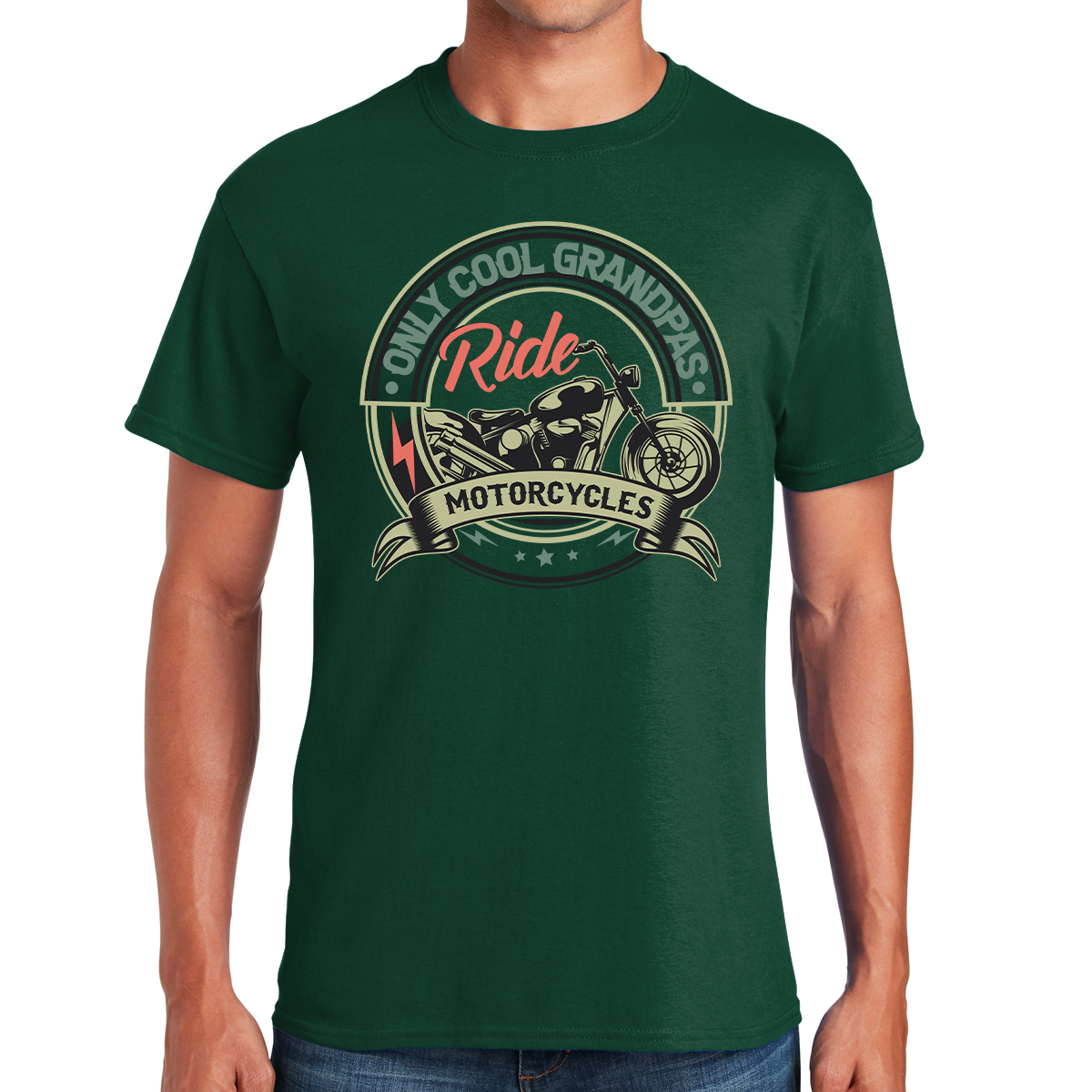 Only Cool Grandpas Ride Motorcycles Revving Up The Grandparent Game Gift For Grandpa T-shirt