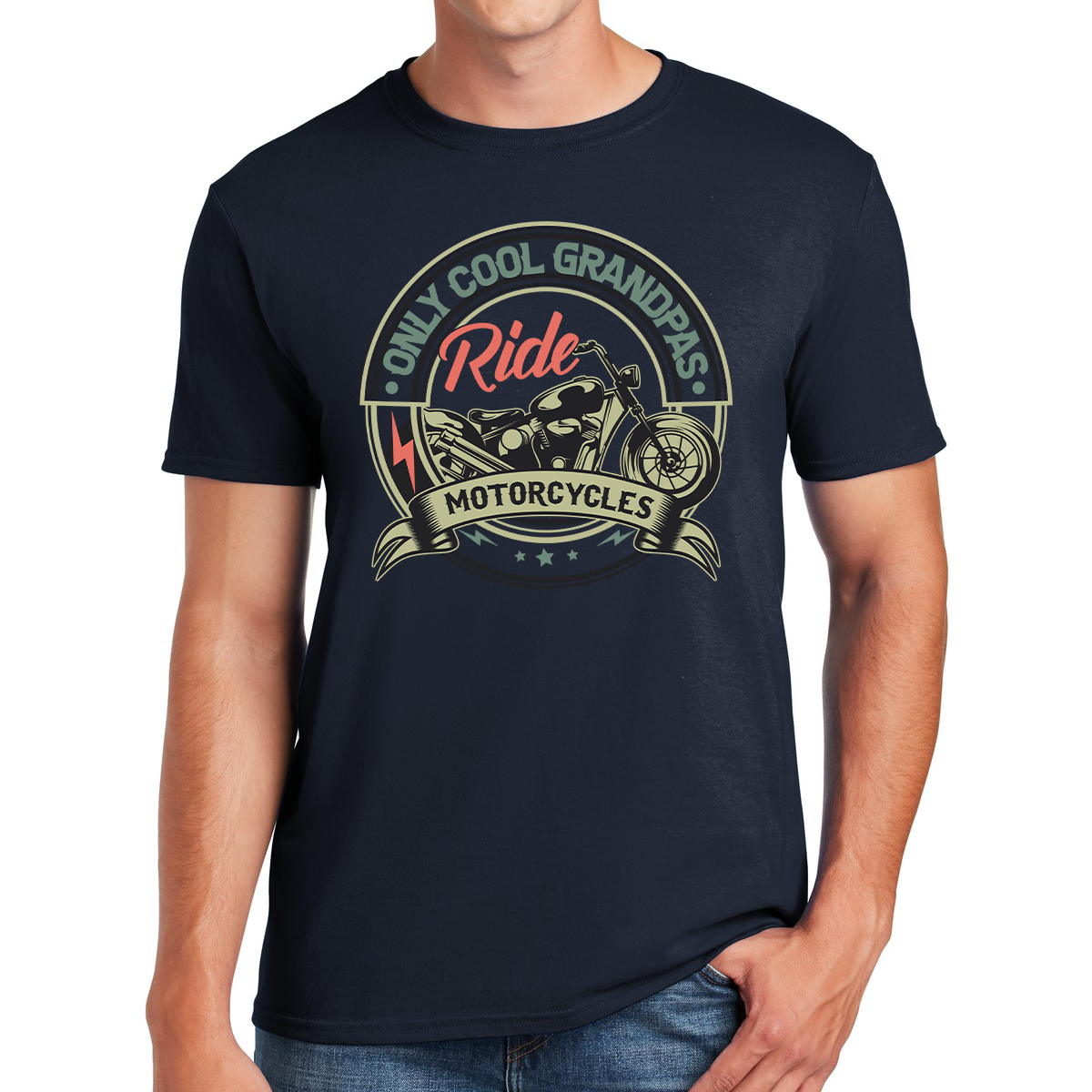 Only Cool Grandpas Ride Motorcycles Revving Up The Grandparent Game Gift For Grandpa T-shirt