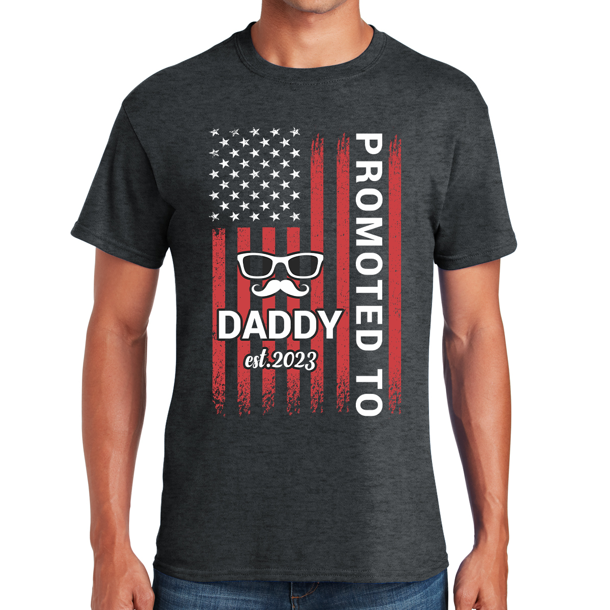Promoted To Daddy Est. 2023 The Adventure Begins Awesome Dad T-shirt