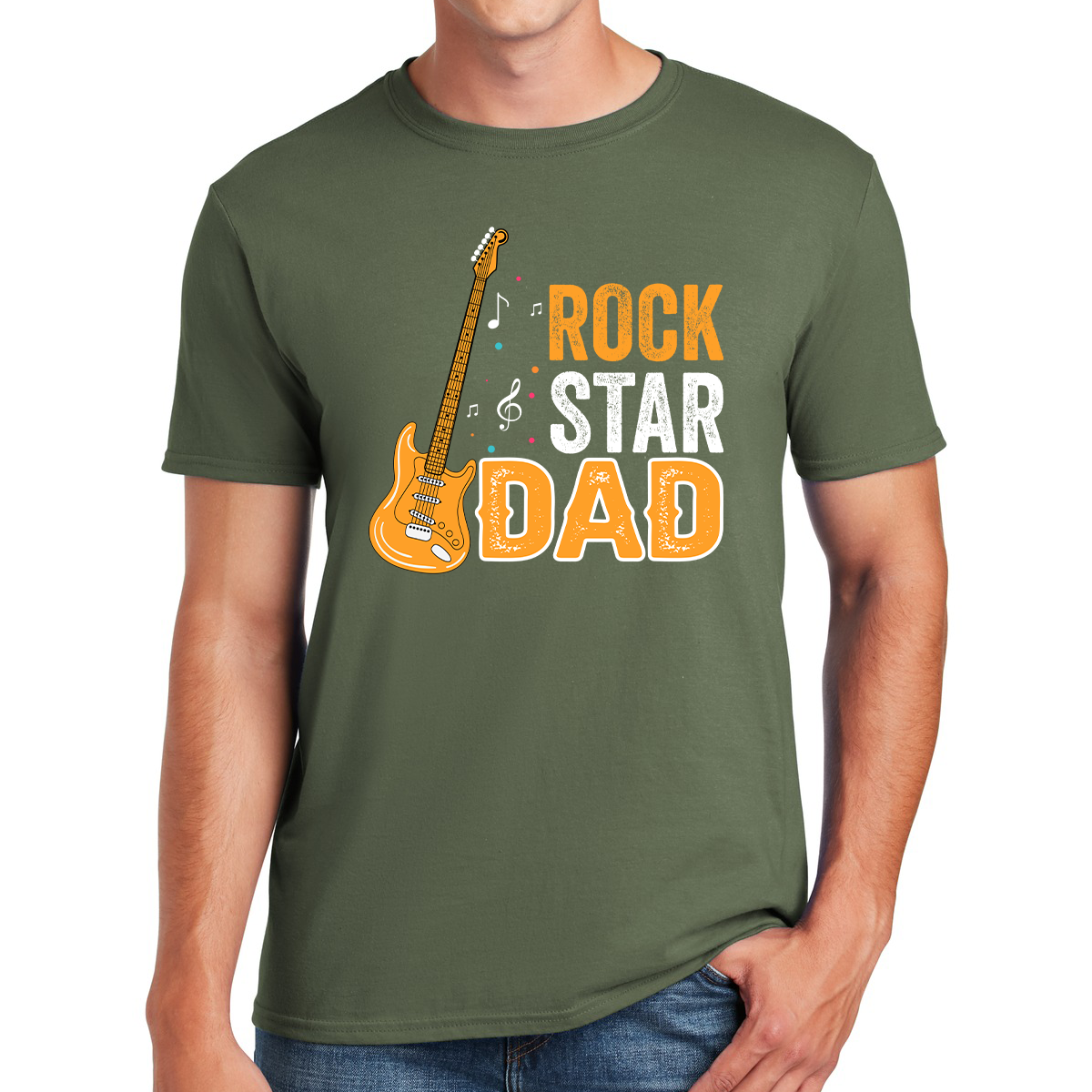 Rock Star Dad Shredding Fatherhood With Style Awesome Dad T-shirt