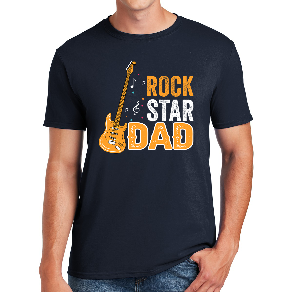 Rock Star Dad Shredding Fatherhood With Style Awesome Dad T-shirt