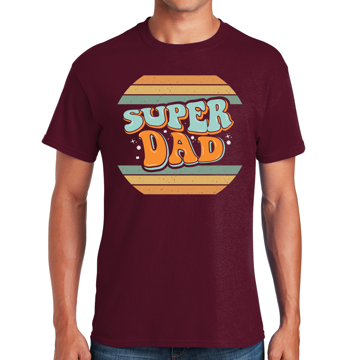 Retro Super Dad Keeping Fatherhood Classic And Cool Awesome Dad T-shirt