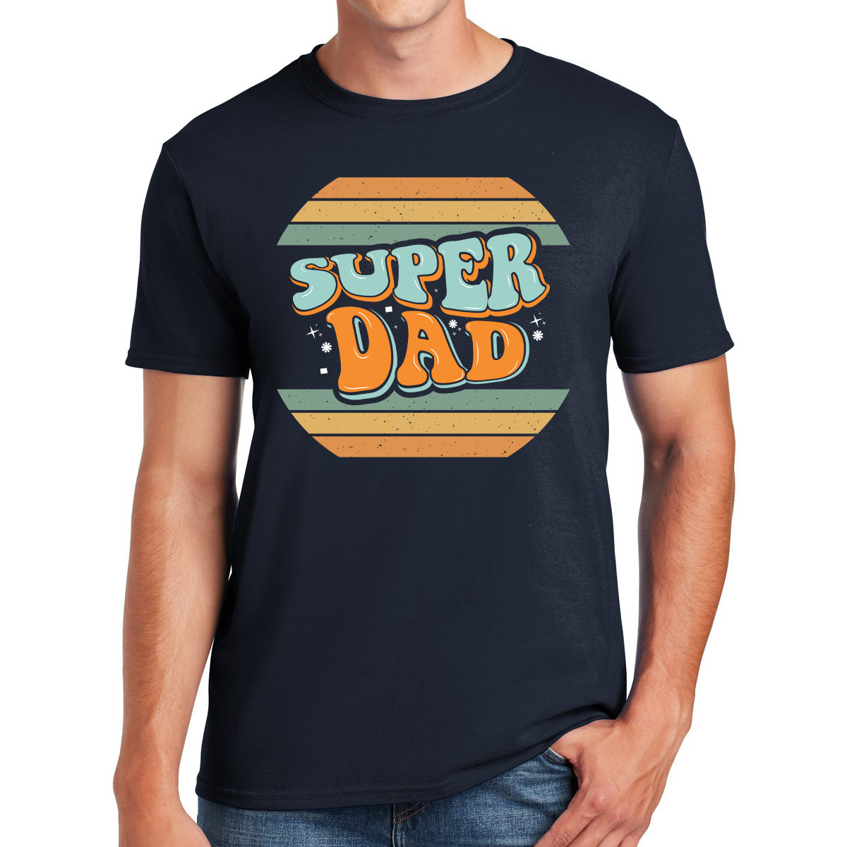Retro Super Dad Keeping Fatherhood Classic And Cool Awesome Dad T-shirt