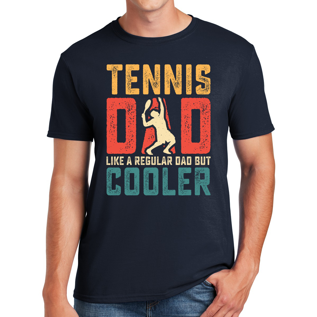 Tennis Dad Like a Regular Dad But With A Cooler Swing Gift For Dads T-shirt