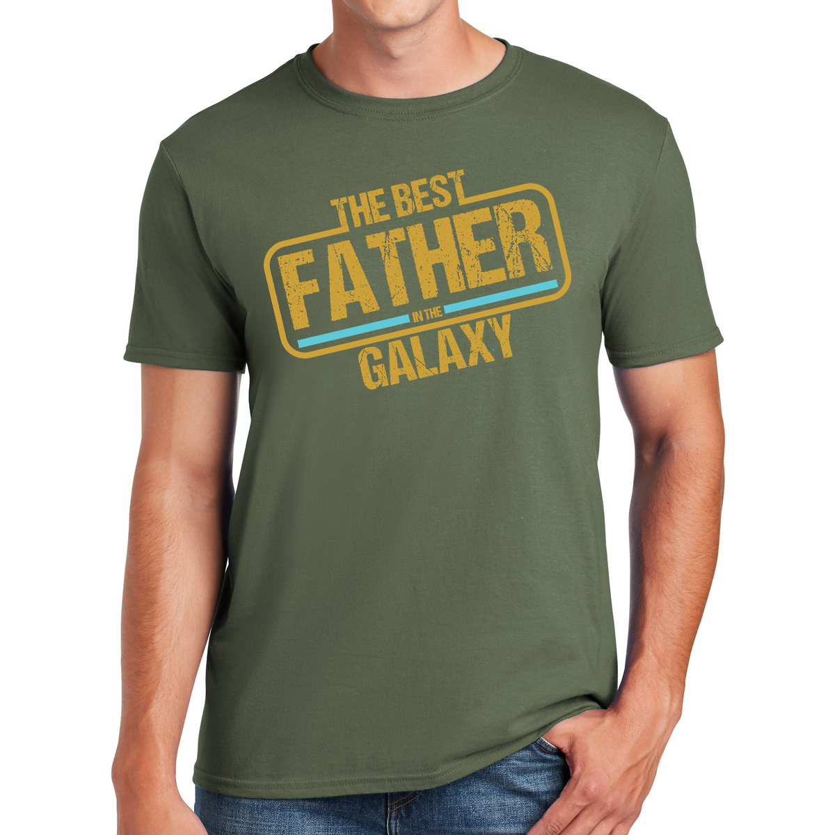 The Best Dad In The Galaxy Fatherhood Beyond The Stars Fathers Day Gift T-shirt