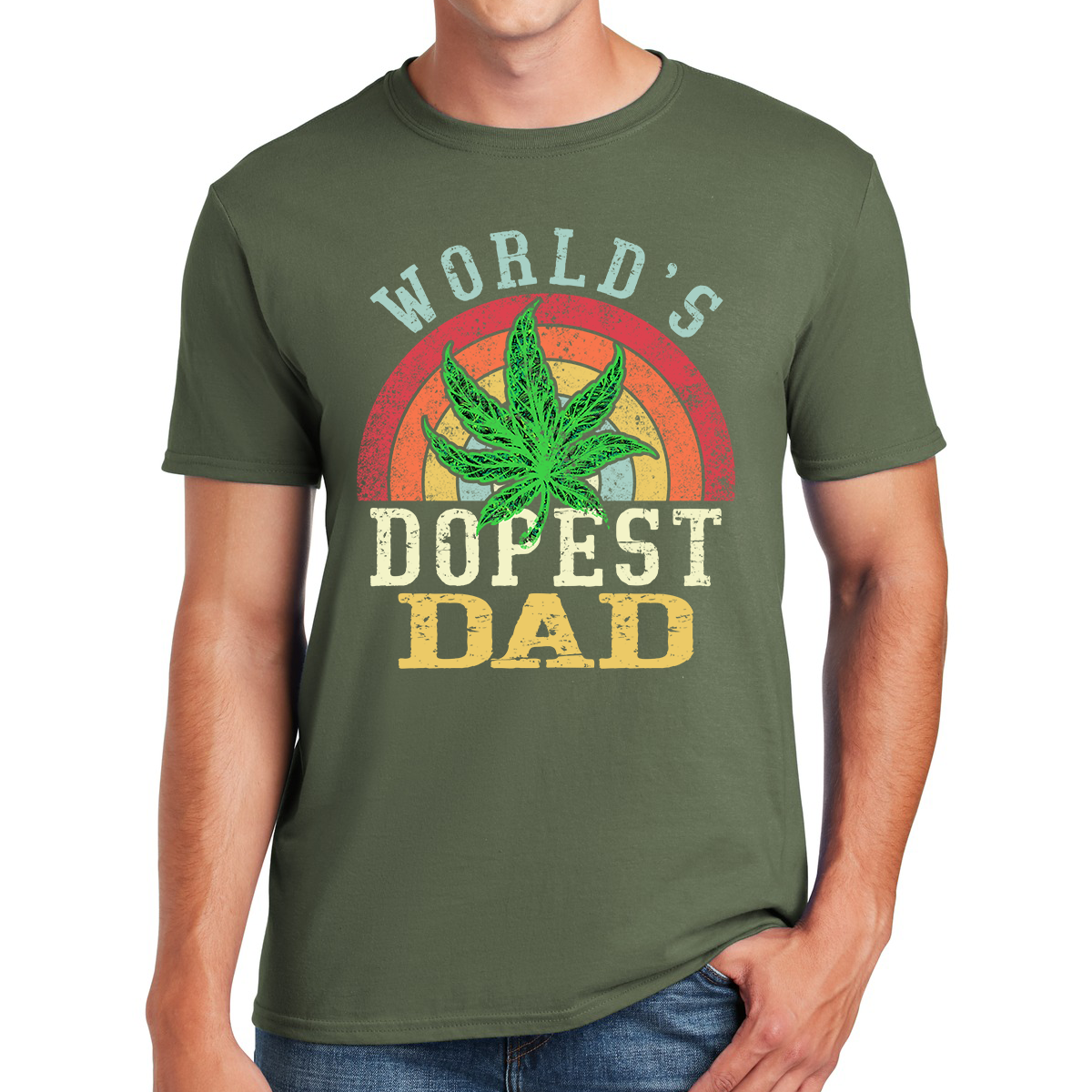 World's Dopest Dad Rocking Fatherhood With Style And Love Awesome Dad T-shirt