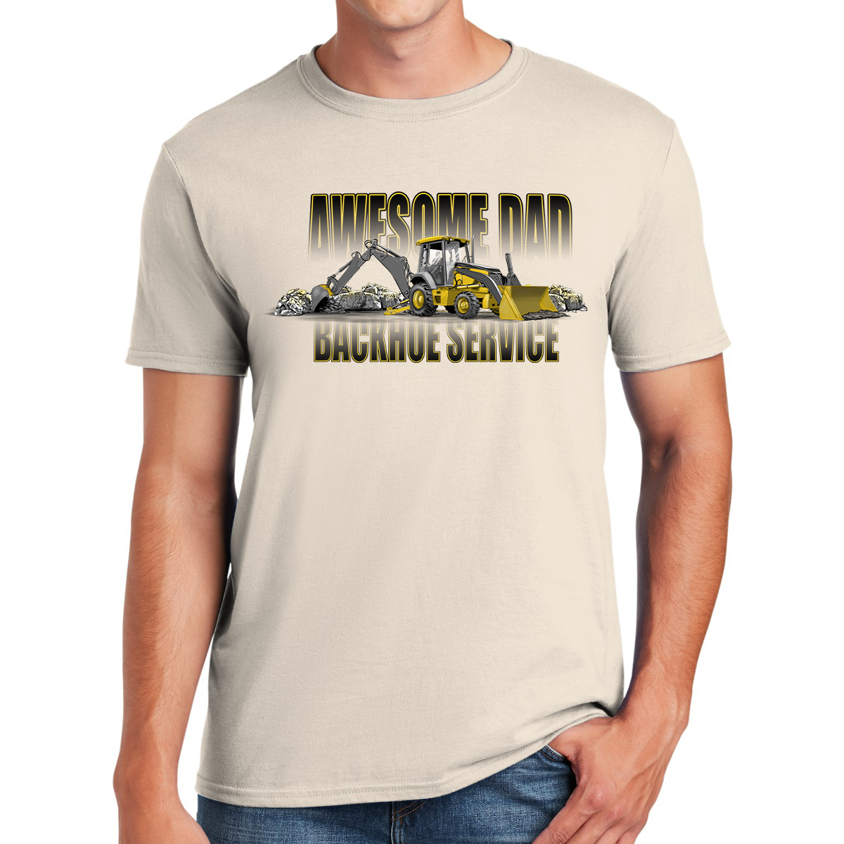 Awesome Dad Backhoe Service Digging Deep For Fatherhood Gift For Dads T-shirt