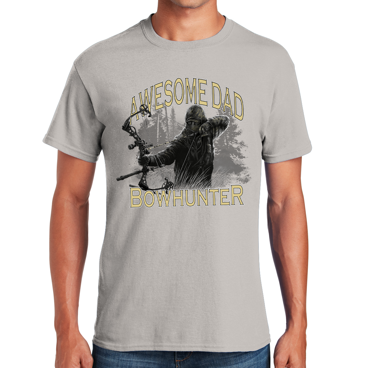 Awesome Dad Bowhunter Nocking Fatherhood Into Perfection Gift For Dads T-shirt