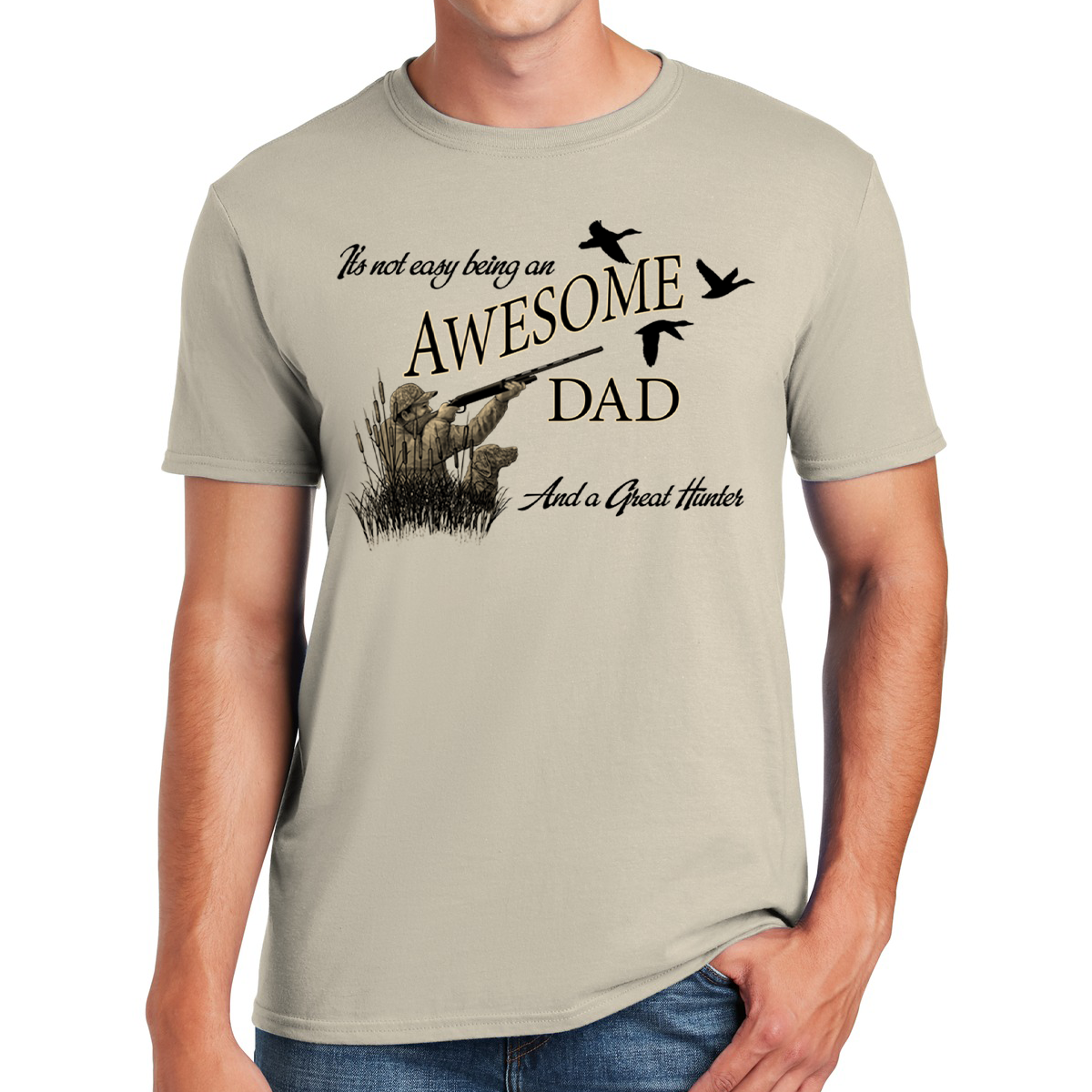Awesome Dad Duck Hunter Quacking Up Fatherhood Fun Gift For Dads T-shirt