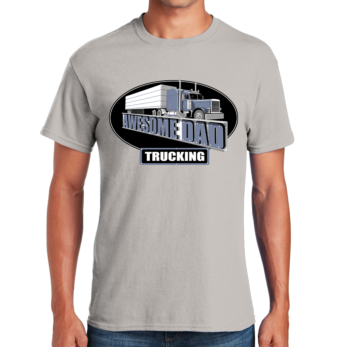 Awesome Dad Trucking Delivering Love One Mile At A Time Gift For Dads T-shirt