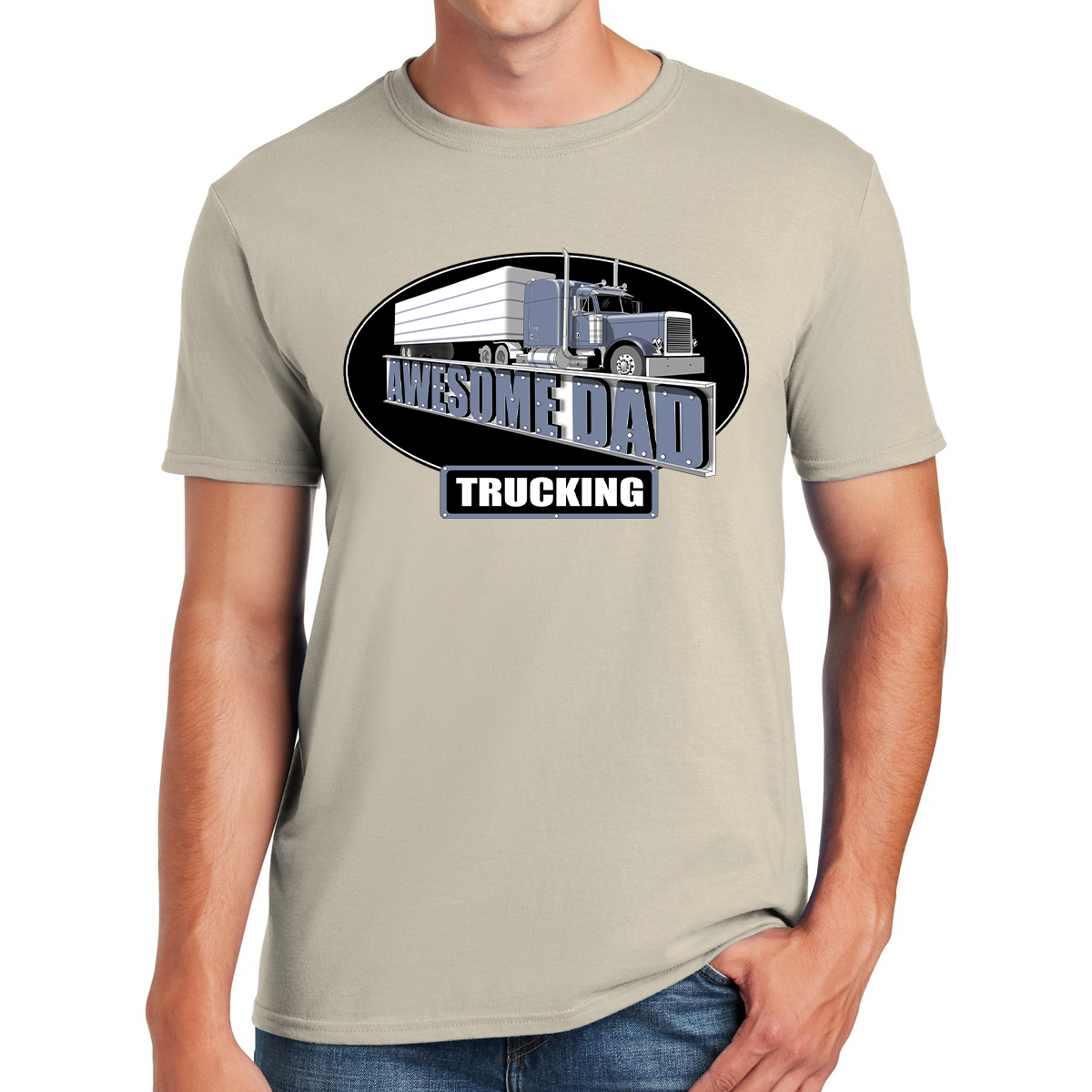 Awesome Dad Trucking Delivering Love One Mile At A Time Gift For Dads T-shirt