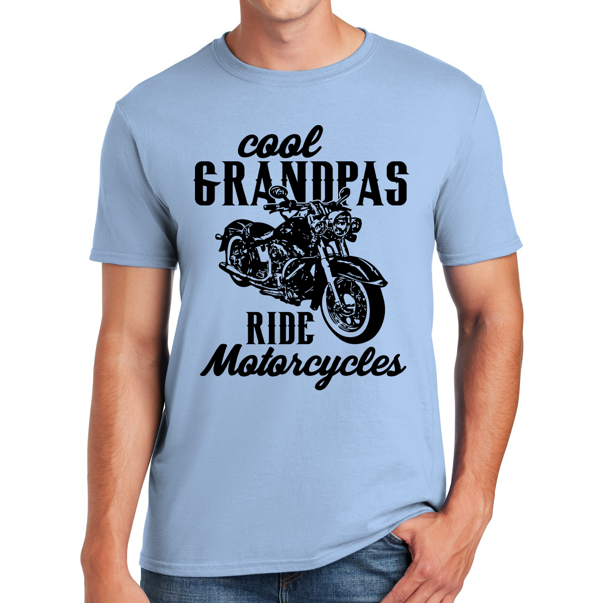 Cool Grandpas Ride Motorcycles Cruising Through Generations With Style Gift For Grandpa T-shirt