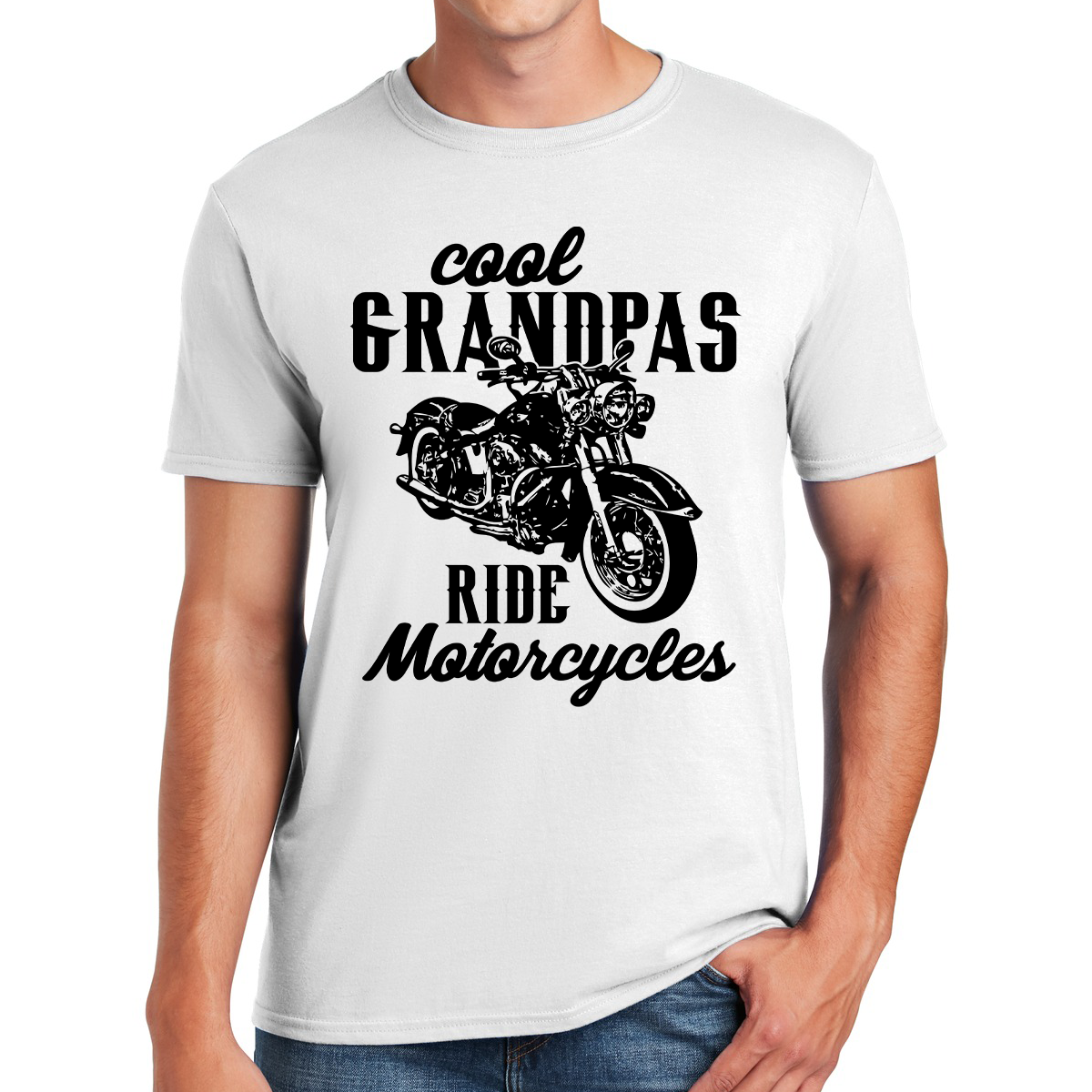 Cool Grandpas Ride Motorcycles Cruising Through Generations With Style Gift For Grandpa T-shirt