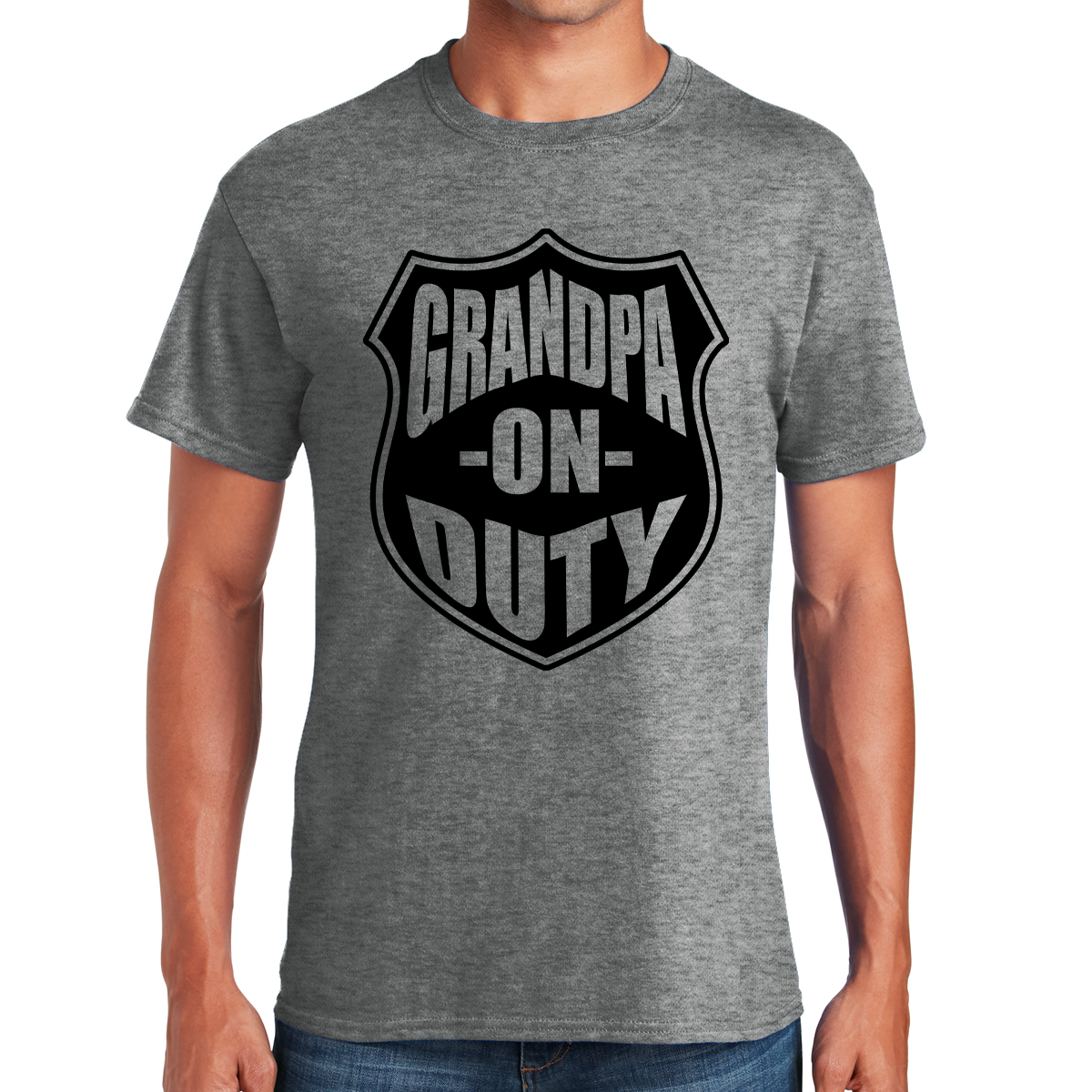 Grandpa On Duty Embracing Grandparenthood With Love And Care Gift For Grandpa T-shirt