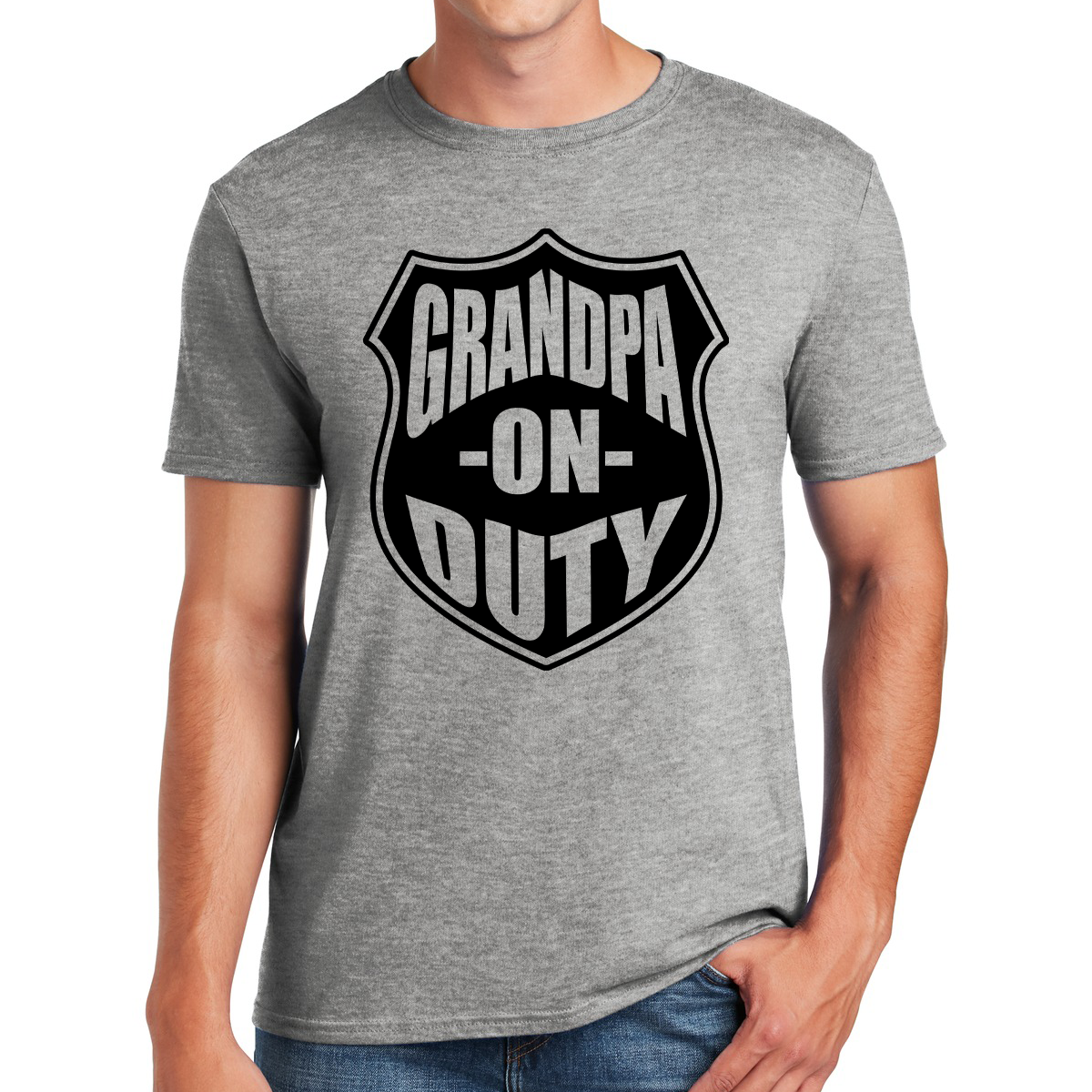 Grandpa On Duty Embracing Grandparenthood With Love And Care Gift For Grandpa T-shirt