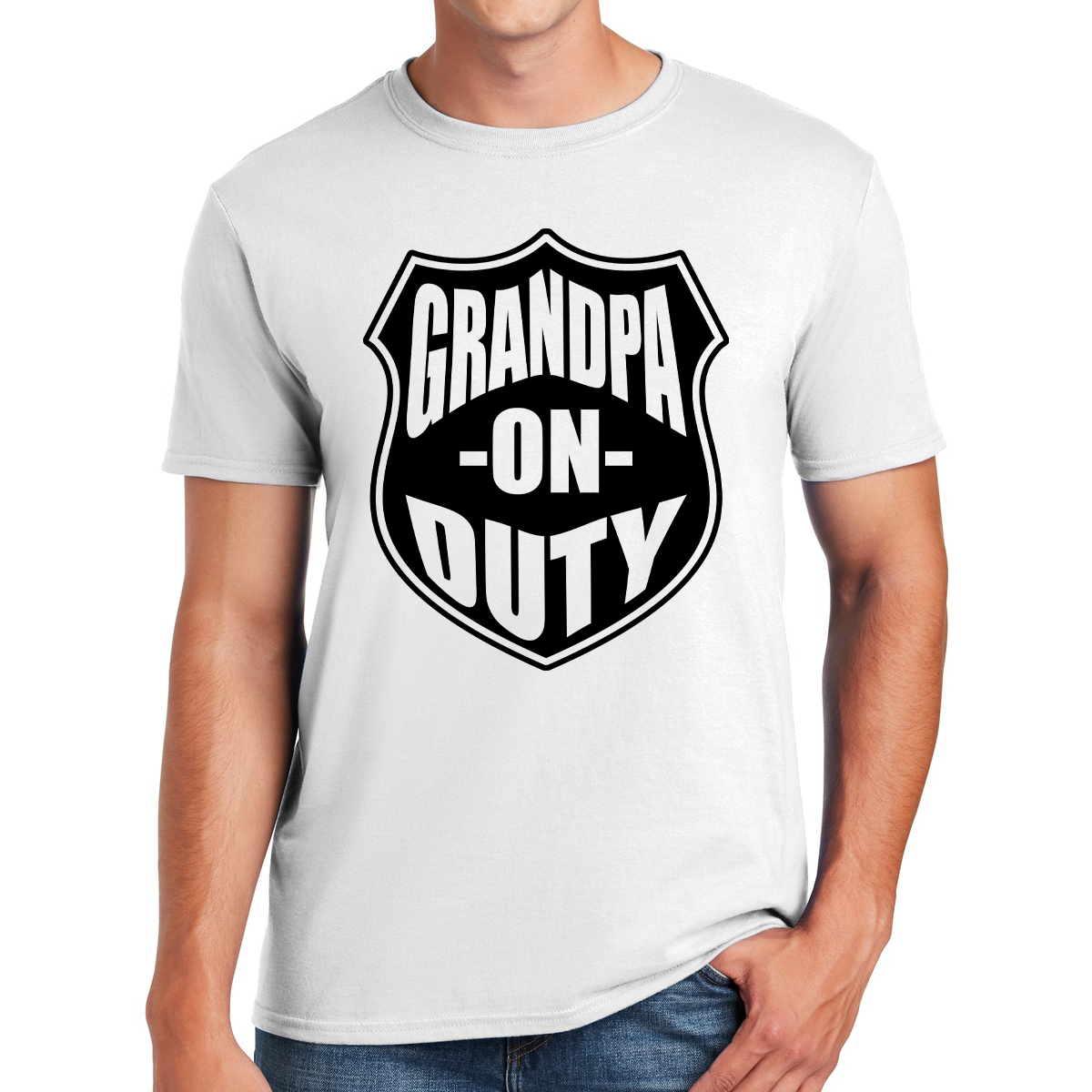 Grandpa On Duty Embracing Grandparenthood With Love And Care Gift For Grandpa T-shirt