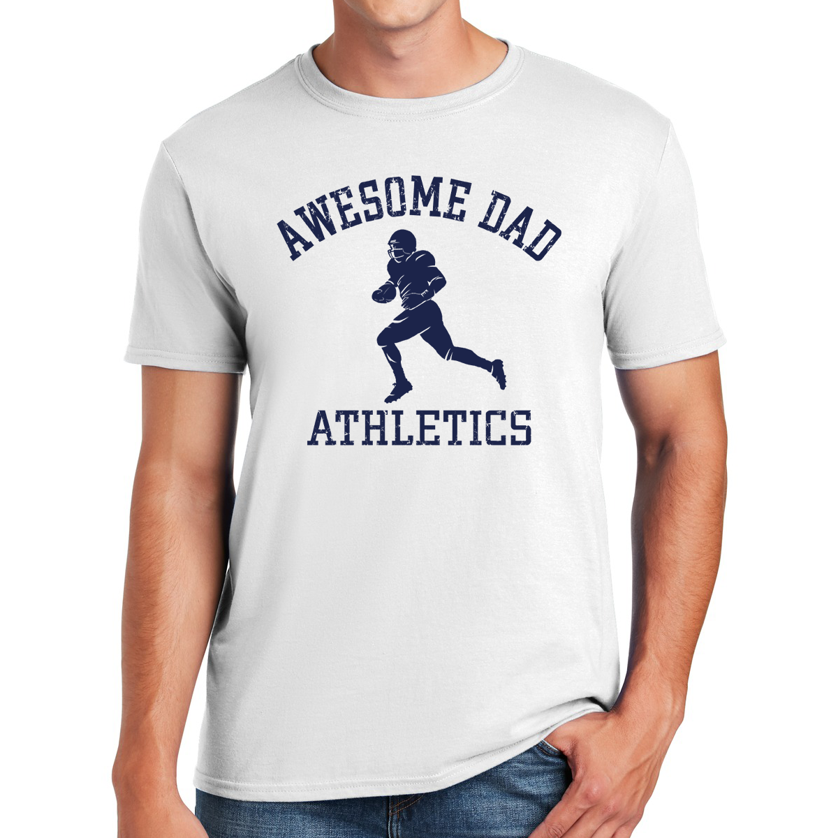 Awesome Dad Athletics Football Running Back Speed and Style on the Gridiron Gifts for Dads T-shirt
